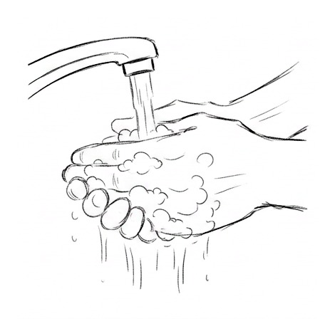 Germs, Hygiene, and Infection Prevention — educational illustration